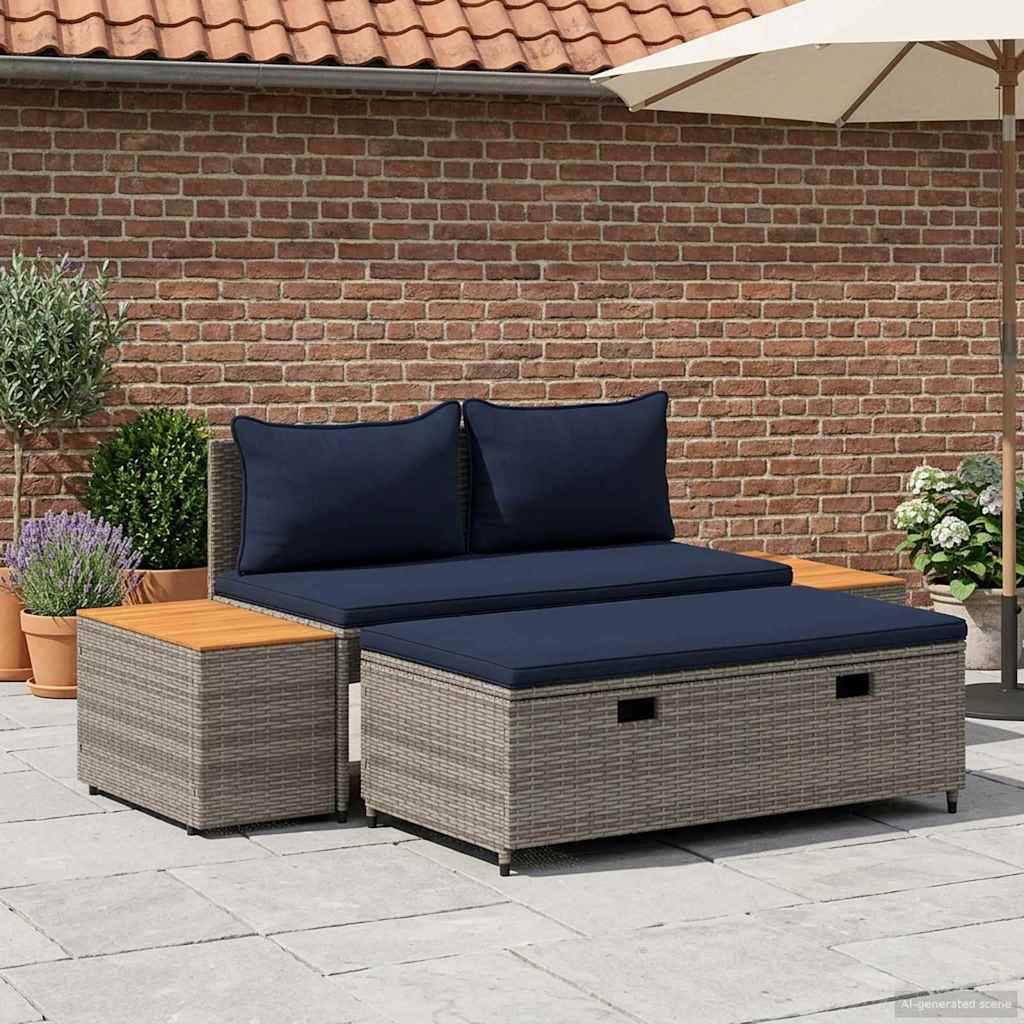 Conjunto De Sofás De Exterior 4 -Seater 4 Uds. 55 X 30 X 39 Cm