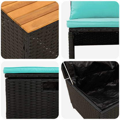 Conjunto De Sofás De Exterior 4 -Seater 4 Uds. 55 X 30 X 39 Cm