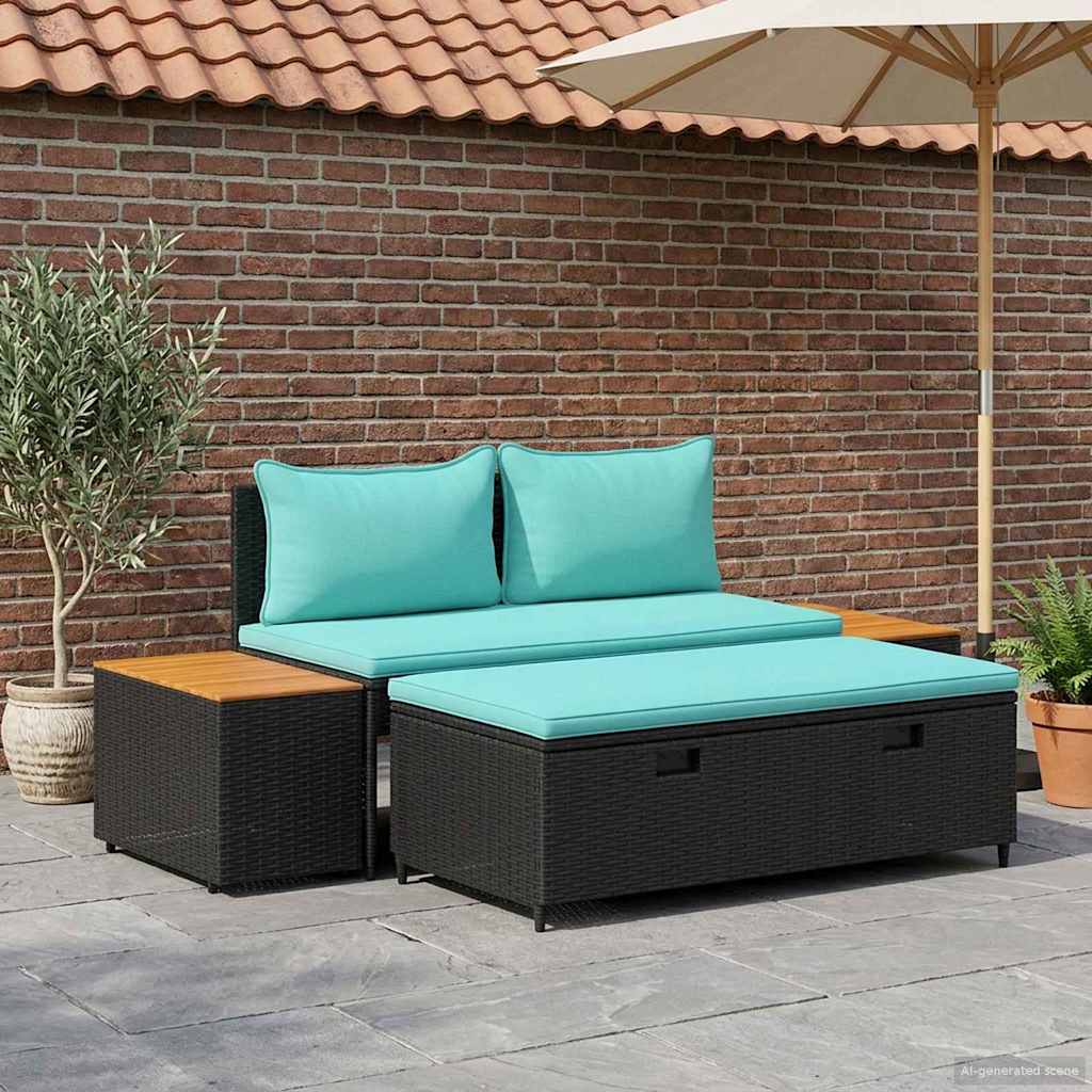 Conjunto De Sofás De Exterior 4 -Seater 4 Uds. 55 X 30 X 39 Cm