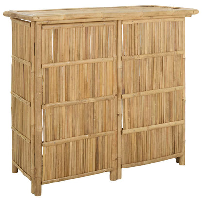 Mesa De Bar Exterior Natural 115 X 55 X 105 Cm Bambú