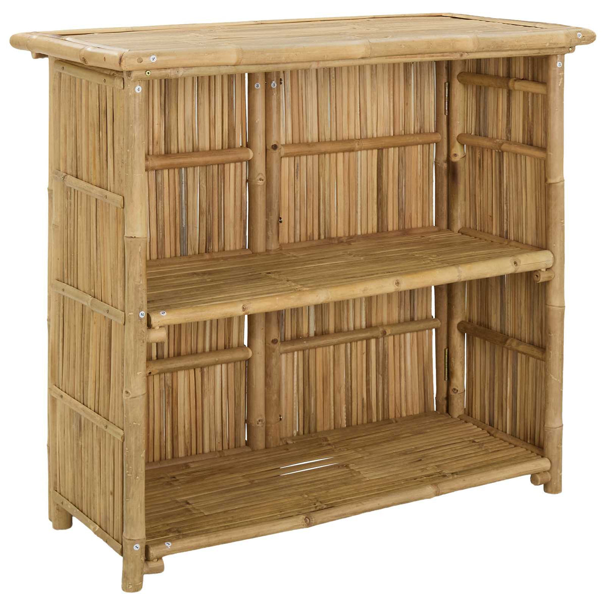 Mesa De Bar Exterior Natural 115 X 55 X 105 Cm Bambú