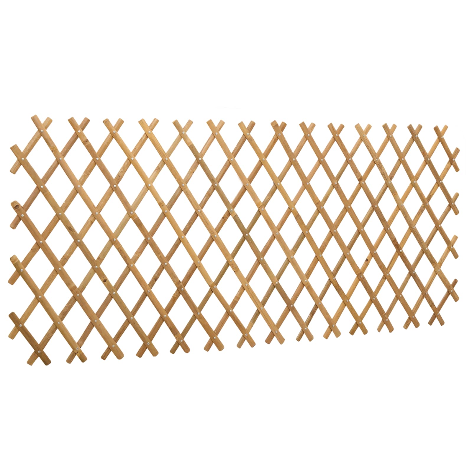 Valla Trellis Expandible 2 Pcs Marrón Claro 100 X 105 Cm Bambú