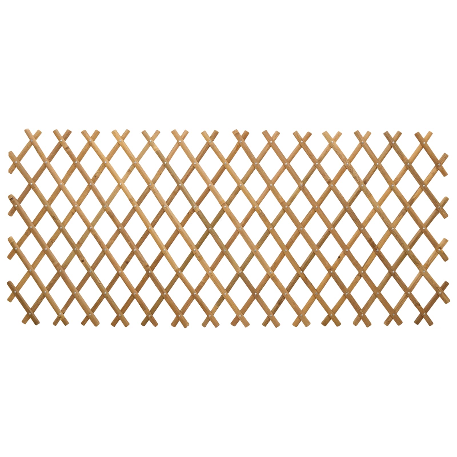 Valla Trellis Expandible 2 Pcs Marrón Claro 100 X 105 Cm Bambú