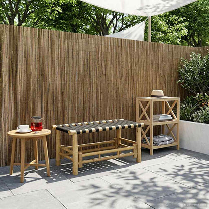 Banco De Jardín 110 X 38 X 40 Cm Bambú Natural Rectangular