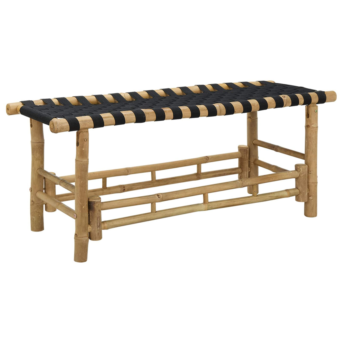Banco De Jardín 110 X 38 X 40 Cm Bambú Natural Rectangular