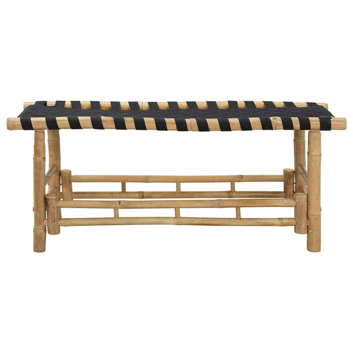 Banco De Jardín 110 X 38 X 40 Cm Bambú Natural Rectangular