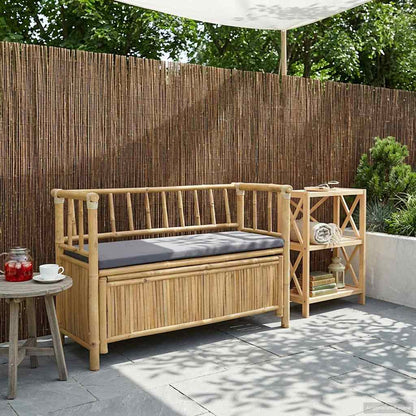 Banco De Almacenamiento De Jardín 110 X 47 X 80 Cm Bambú