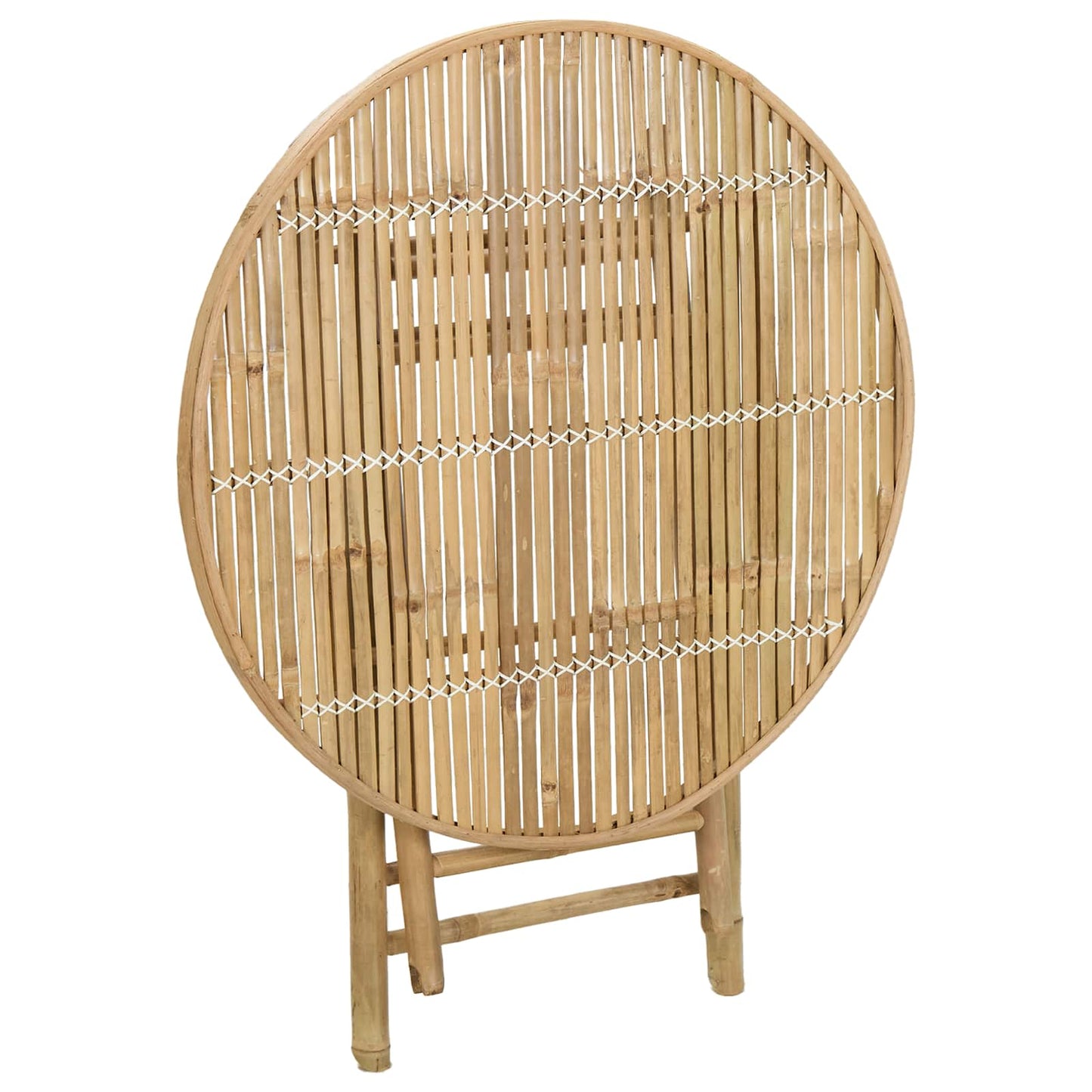 Mesa De Jardín Natural 80 X 70 Cm Bambú