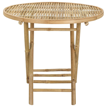 Mesa De Jardín Natural 80 X 70 Cm Bambú