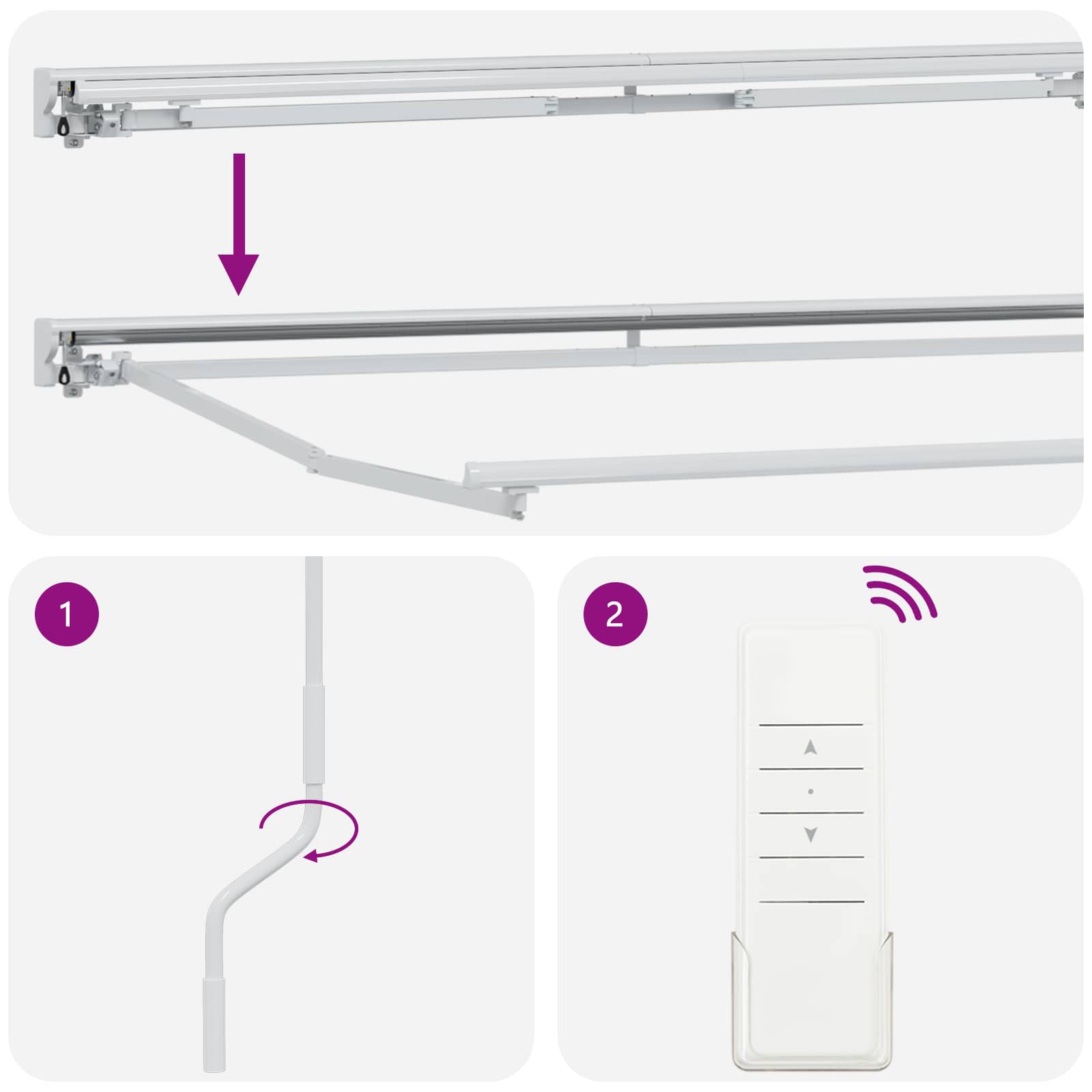 Estructura De Toldo Retráctil Eléctrico 5 X 3,5 M Acero