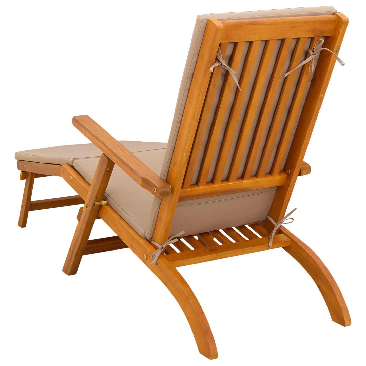 Recliner Y Tumbona Plegable Madera De Acacia Sólida