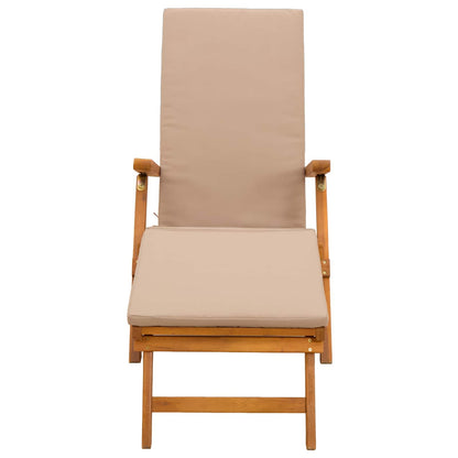 Recliner Y Tumbona Plegable Madera De Acacia Sólida