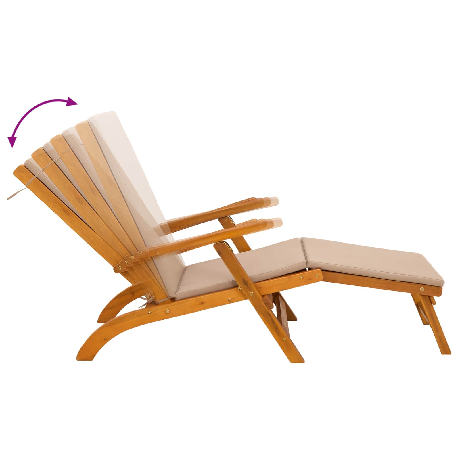 Recliner Y Tumbona Plegable 2 Pcs 55 X 146 X 91 Cm