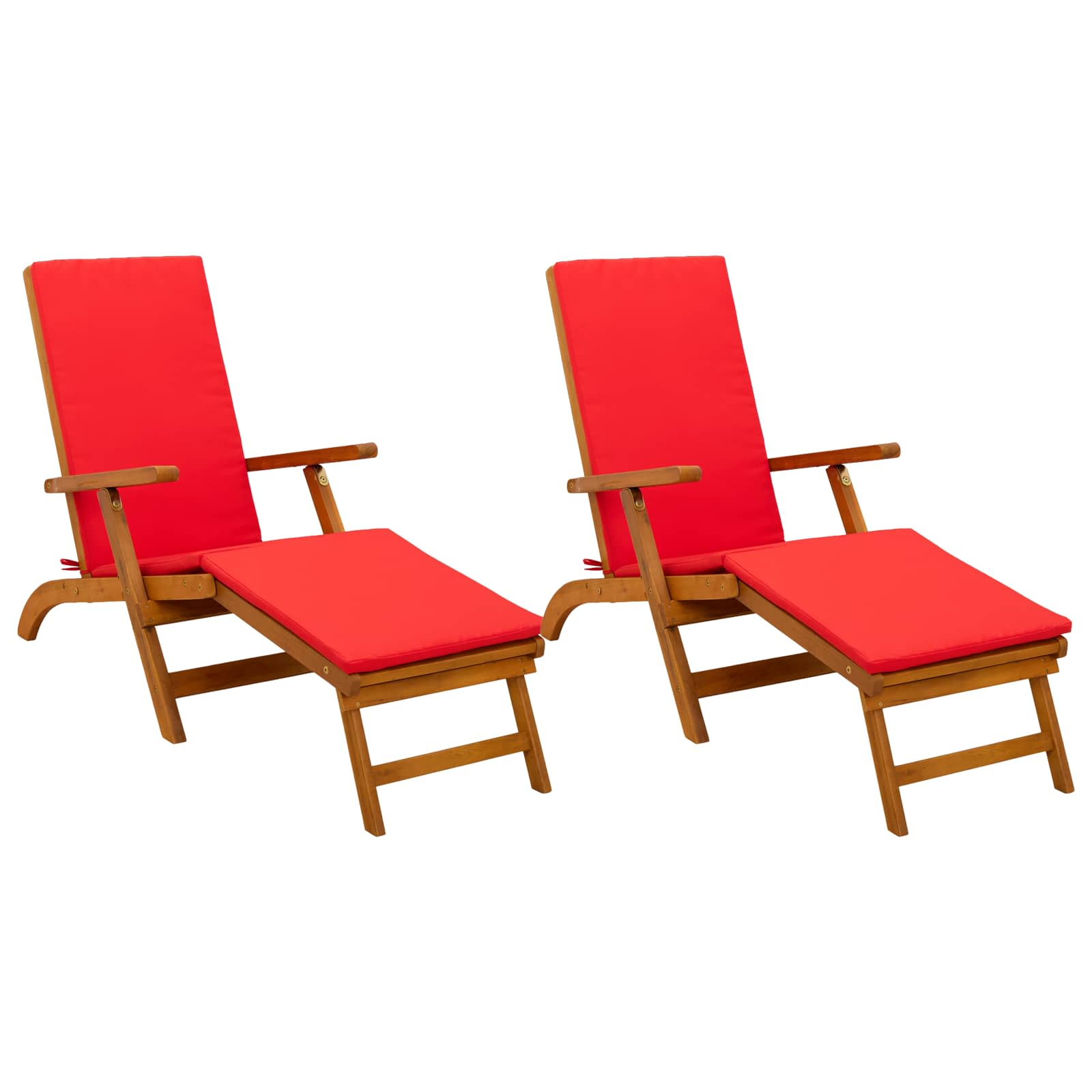 Recliner Y Tumbona Plegable 2 Pcs 55 X 146 X 91 Cm