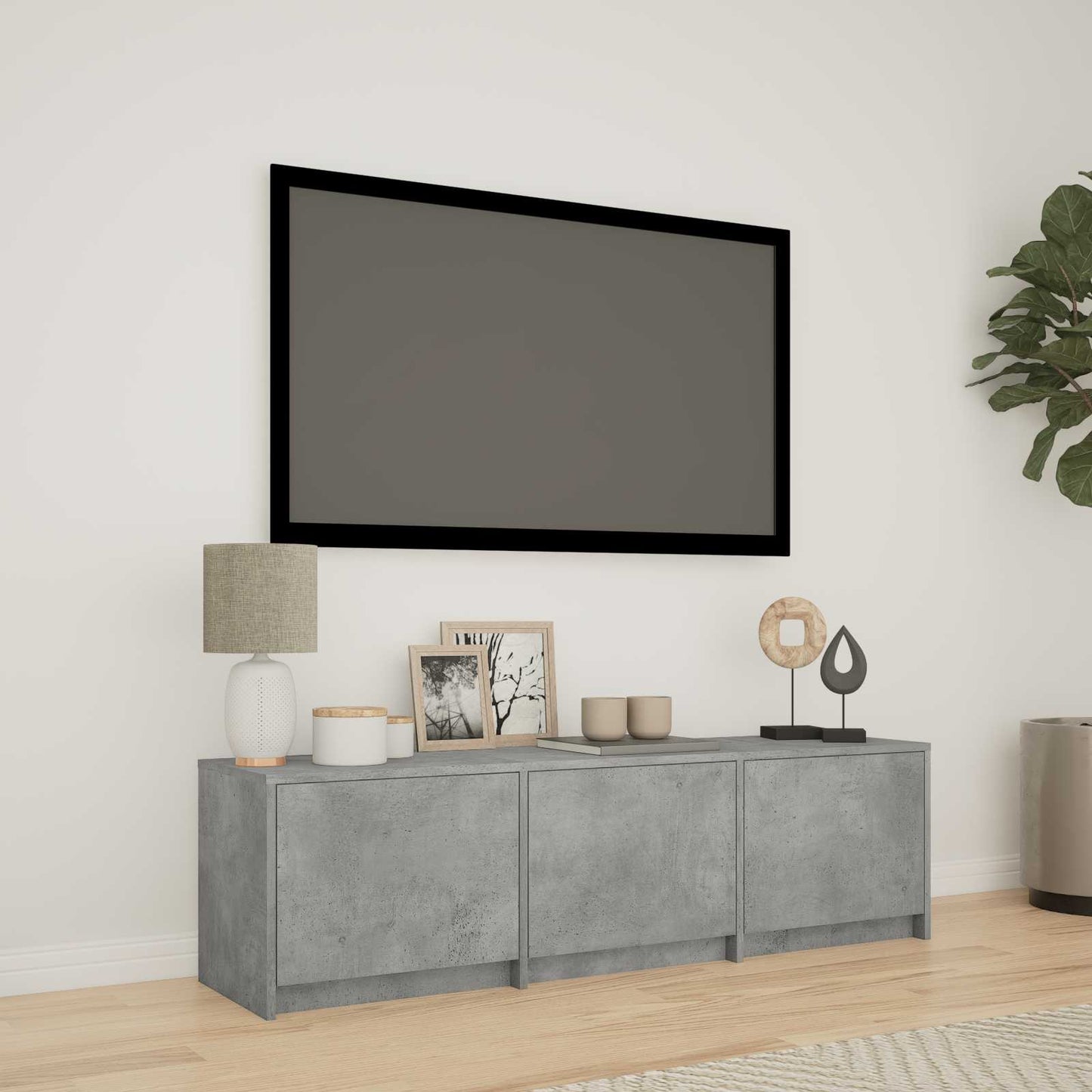 Mueble De Tv Con Led Con Led 165 X 34 X 40 Cm