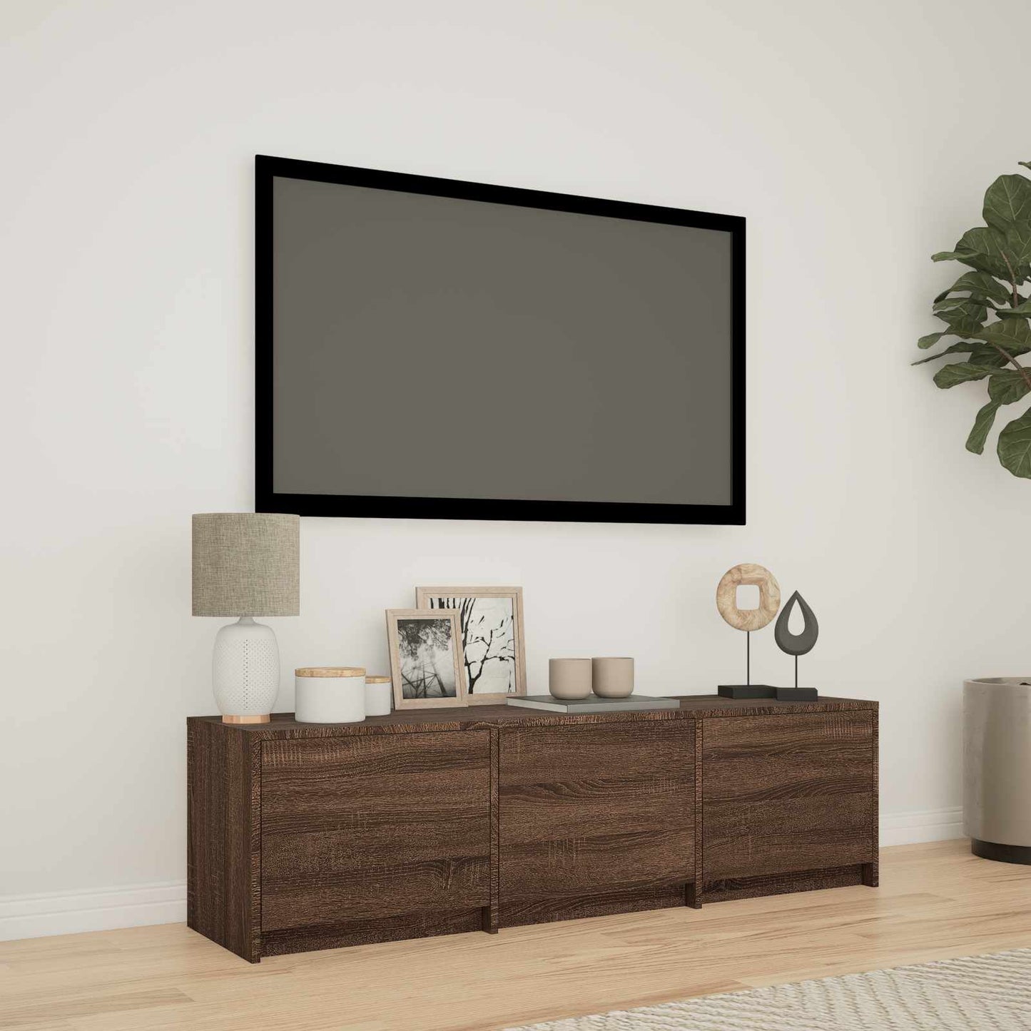 Mueble De Tv Con Led Con Led 165 X 34 X 40 Cm