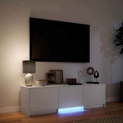 Mueble De Tv Con Led 140 X 34 X 40 Cm Madera De Ingeniería