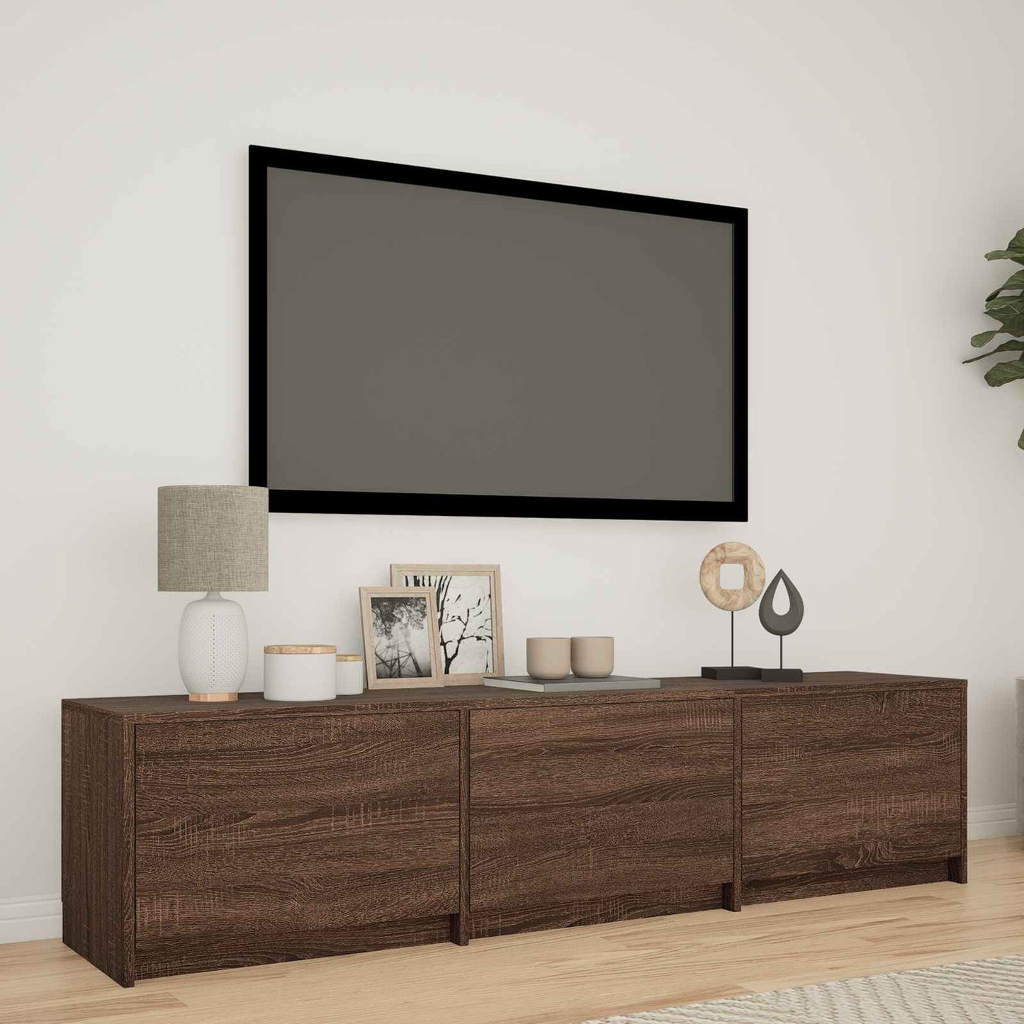 Mueble De Tv Con Led Con Led 165 X 34 X 40 Cm