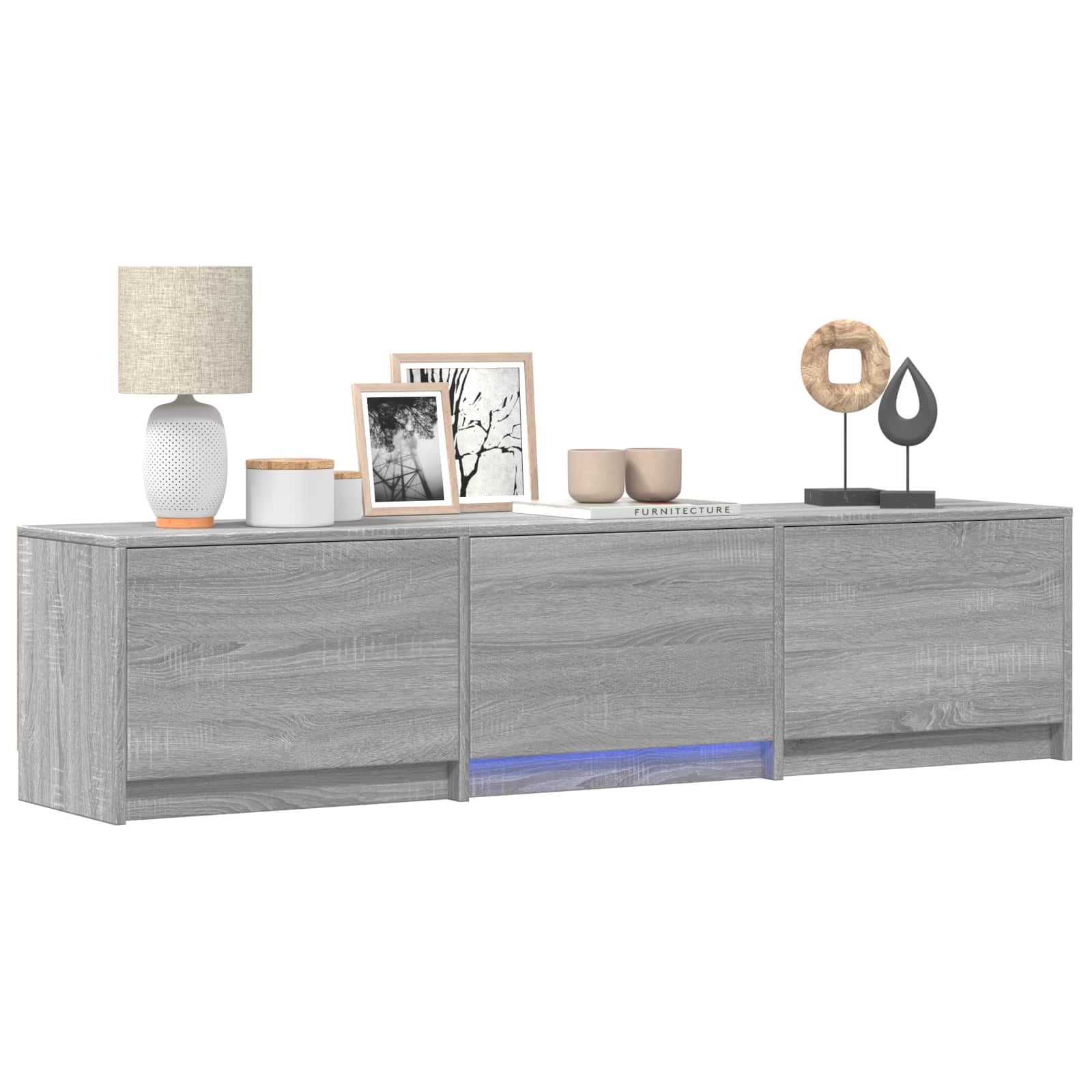 Mueble De Tv Con Led Con Led 165 X 34 X 40 Cm