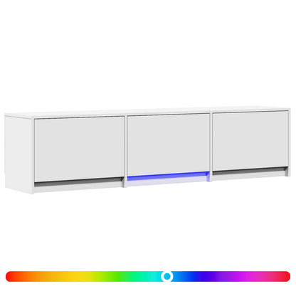 Mueble De Tv Con Led 165 X 34 X 40 Cm Madera De Ingeniería