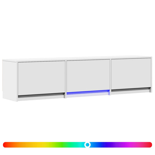 Mueble De Tv Con Led 165 X 34 X 40 Cm Madera De Ingeniería