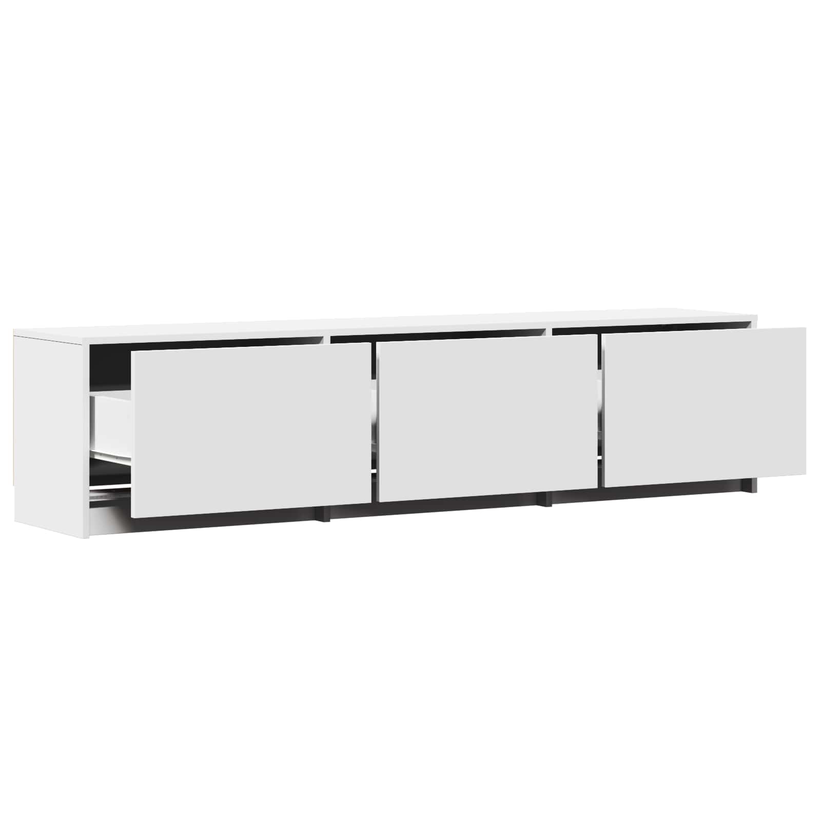 Mueble De Tv Con Led 165 X 34 X 40 Cm Madera De Ingeniería