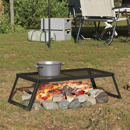 Parrilla De Camping Plegable Negro 31,5 X 26,5 X 4 Cm
