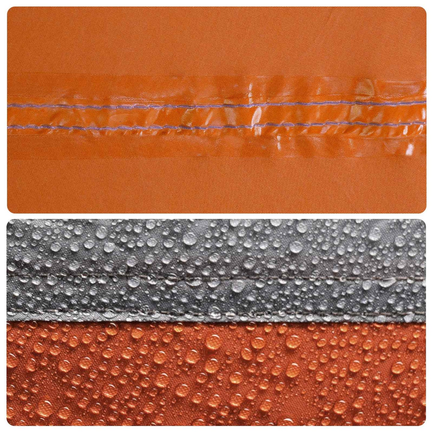 Tienda De Camping Con Techo Gris Y Naranja 275 X 215 X 125 Cm