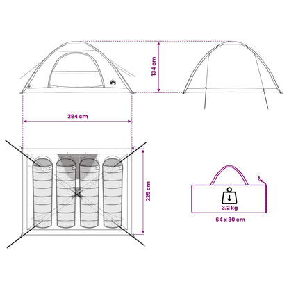 Tienda De Camping Con Techo Blackout 275 X 215 X 125 Cm