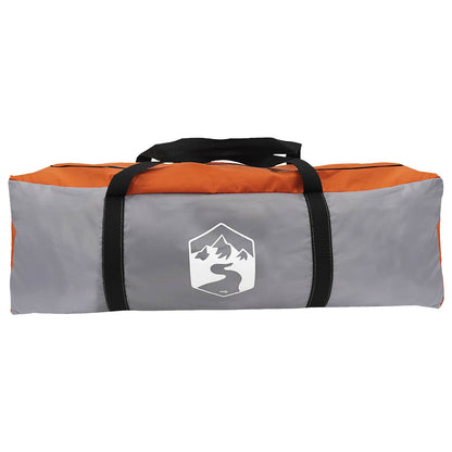 Tienda De Camping Con Techo Gris Y Naranja 335 X 275 X 180 Cm