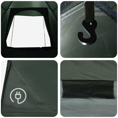 Tienda De Camping Con Techo Verde Militar 190 X 140 X 105 Cm