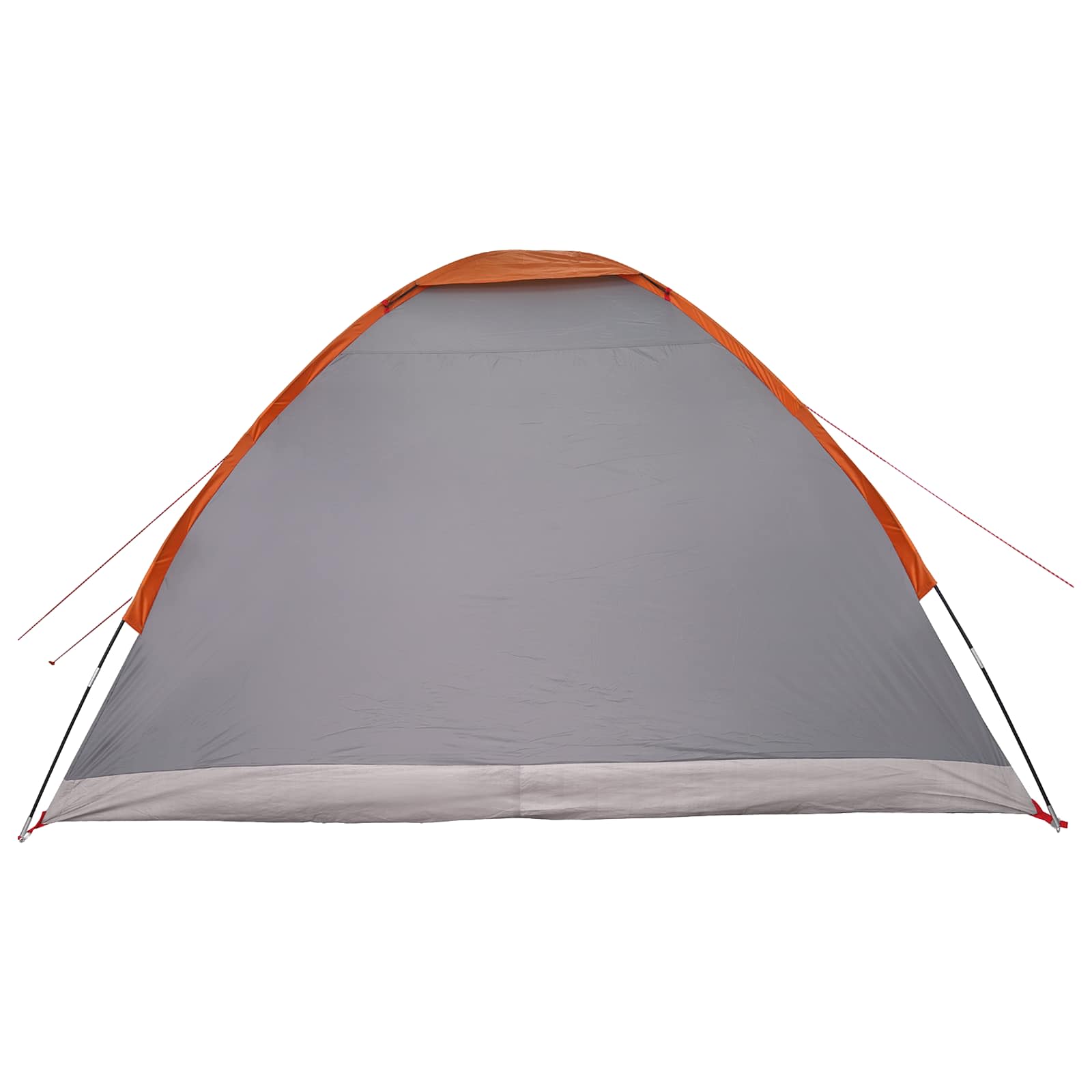 Tienda De Camping Gris Y Naranja 4 Personas Poliéster Y Acero