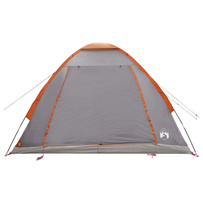 Tienda De Camping Gris Y Naranja 4 Personas Poliéster Y Acero