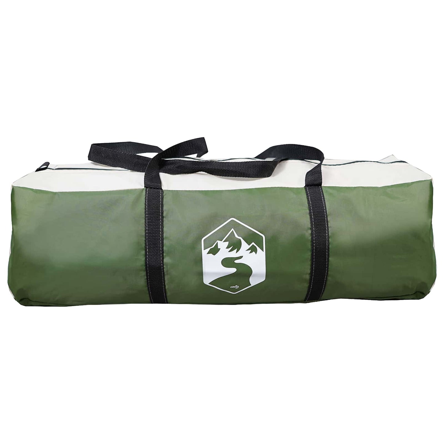Tienda De Camping Con Techo Verde 6 Personas Poliéster Y Acero