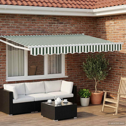 Toldo Retráctil Aluminio Y Tela Gris Antracita