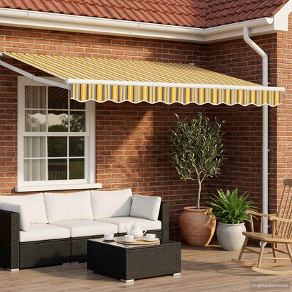 Toldo Retráctil Aluminio Y Tela Gris Antracita