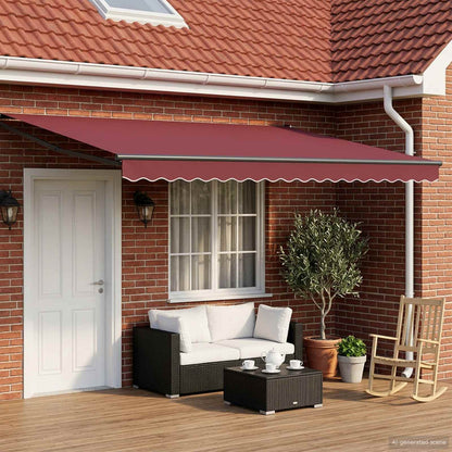 Toldo Retráctil Aluminio Y Tela Gris Antracita