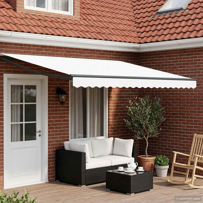 Toldo Retráctil Aluminio Y Tela Gris Antracita