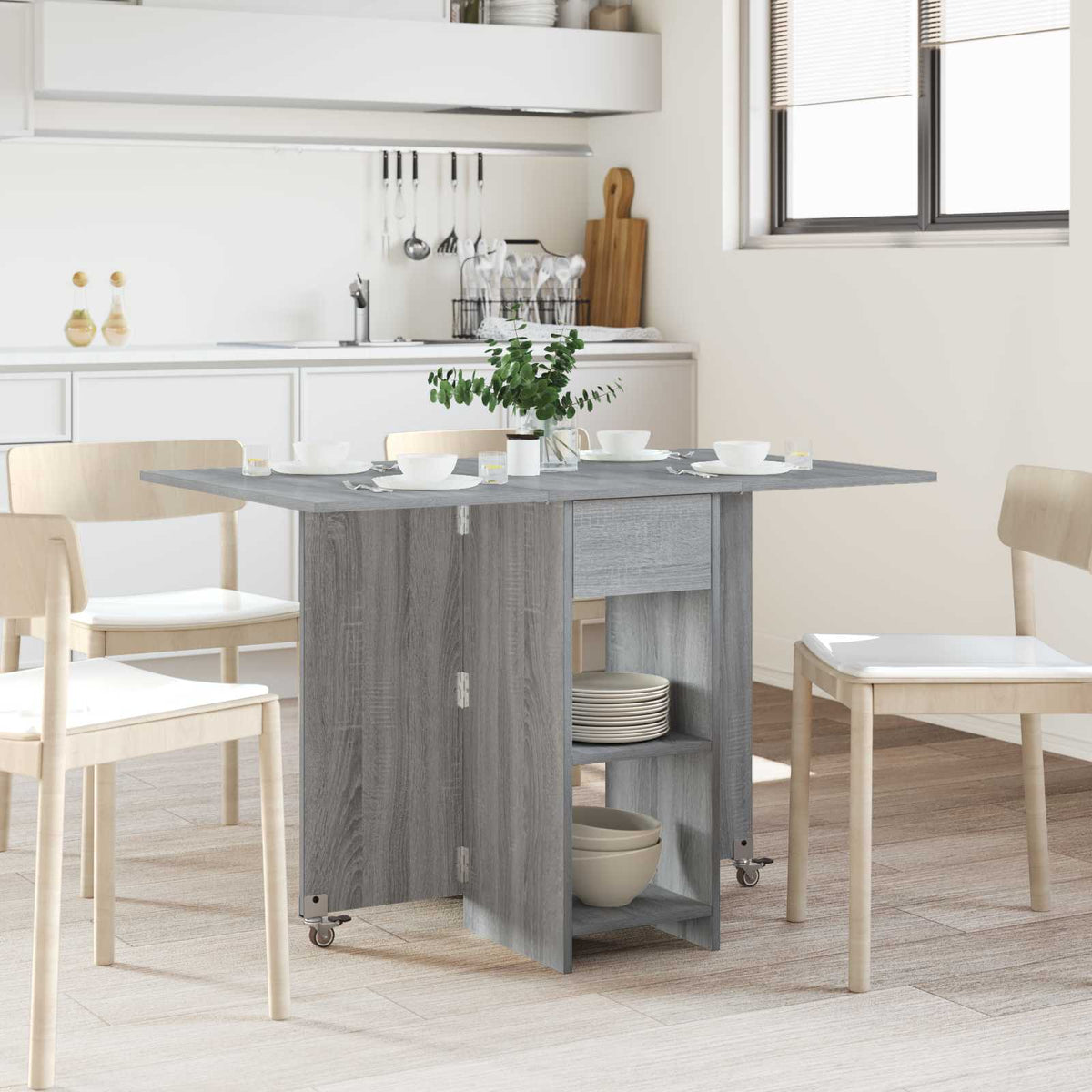 Mesa De Comedor 115 X 70 X 75 Cm Madera De Ingeniería