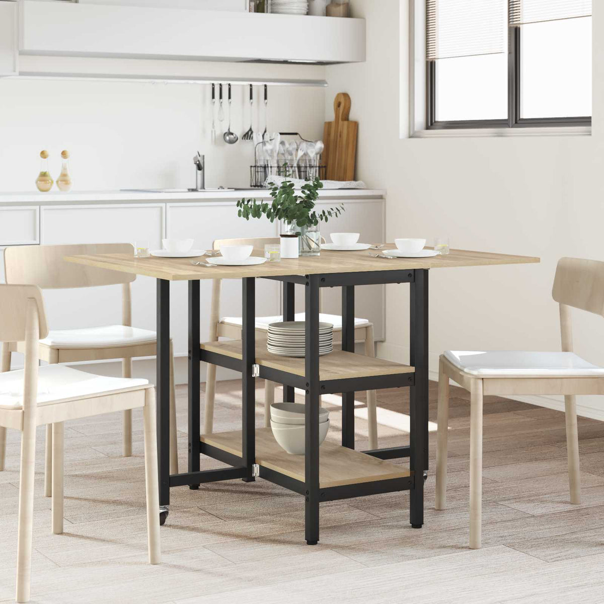 Mesa De Comedor 122 X 80 X 76,5 Cm Madera De Ingeniería
