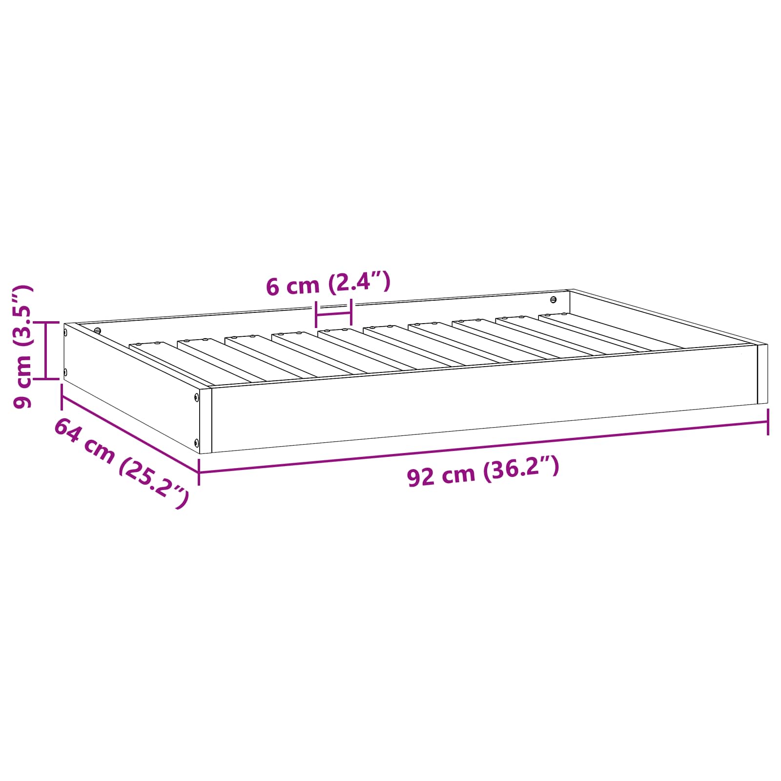 Cama Para Perro 92 X 64 X 9 Cm
