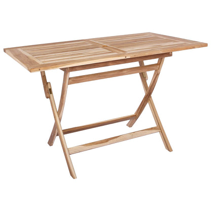 Mesa De Jardín Plegable Natural 120 X 70 X 75,5 Cm