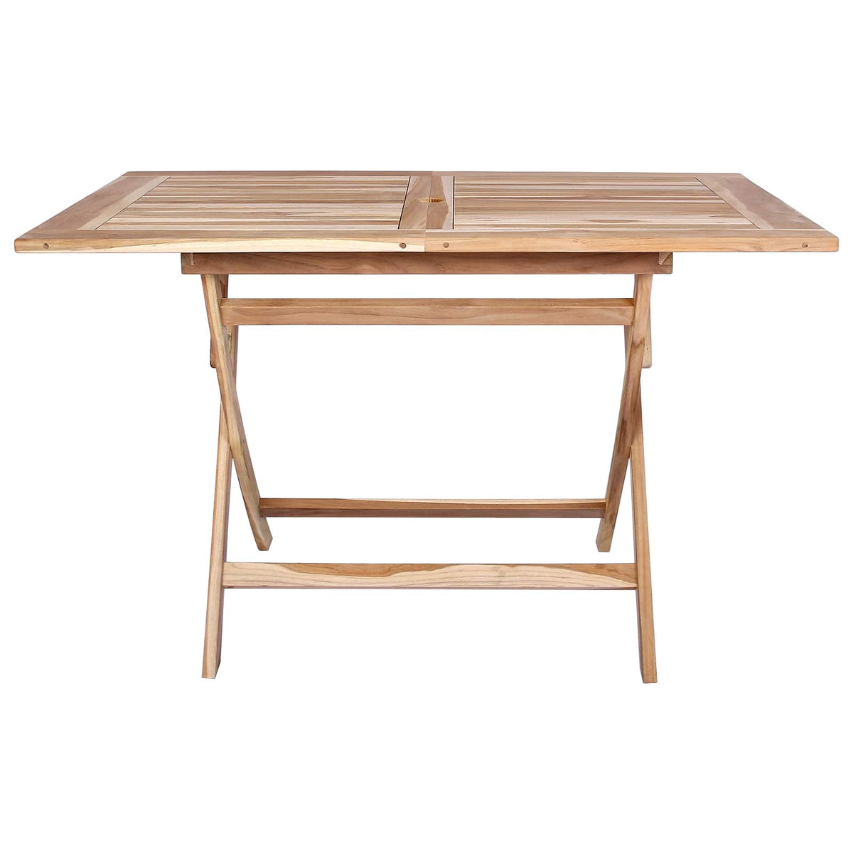 Mesa De Jardín Plegable Natural 120 X 70 X 75,5 Cm