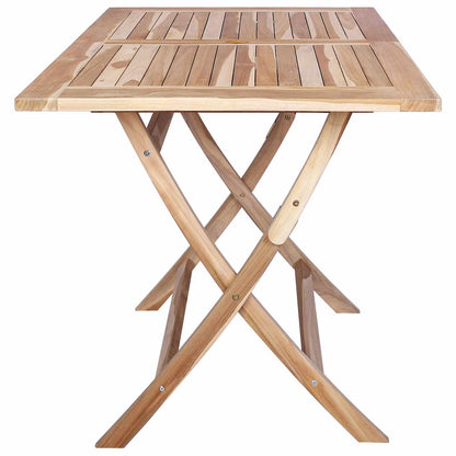 Mesa De Jardín Plegable Natural 120 X 70 X 75,5 Cm