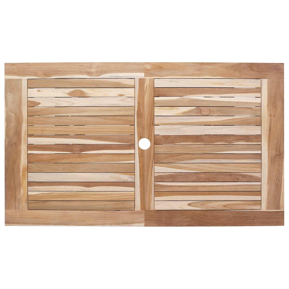 Mesa De Jardín Plegable Natural 120 X 70 X 75,5 Cm