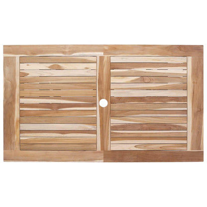 Mesa De Jardín Plegable Natural 120 X 70 X 75,5 Cm