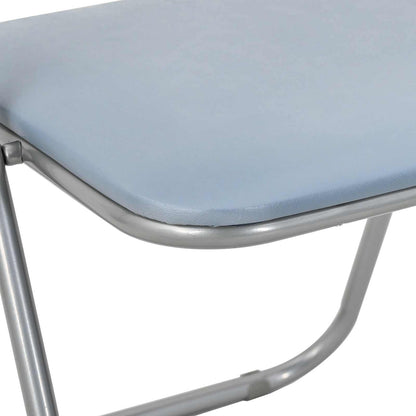 Silla Plegable 2 Uds. Cuero Sintético 48 X 43,5 X 81 Cm