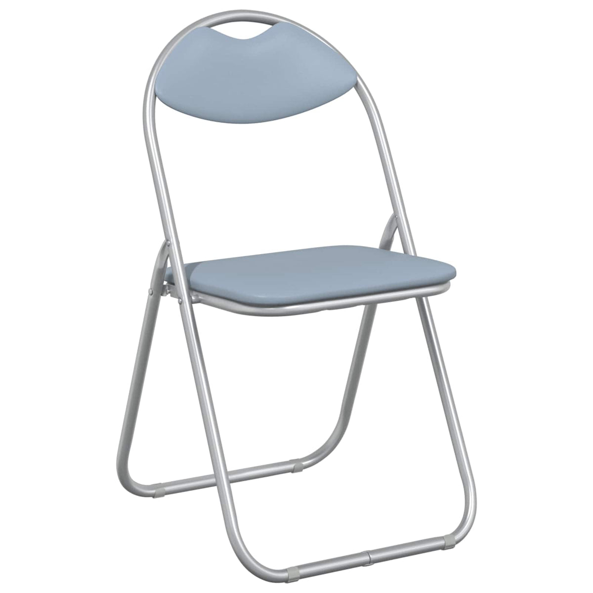 Silla Plegable 2 Uds. Cuero Sintético 48 X 43,5 X 81 Cm