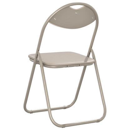 Silla Plegable 2 Uds. Cuero Sintético 48 X 43,5 X 81 Cm