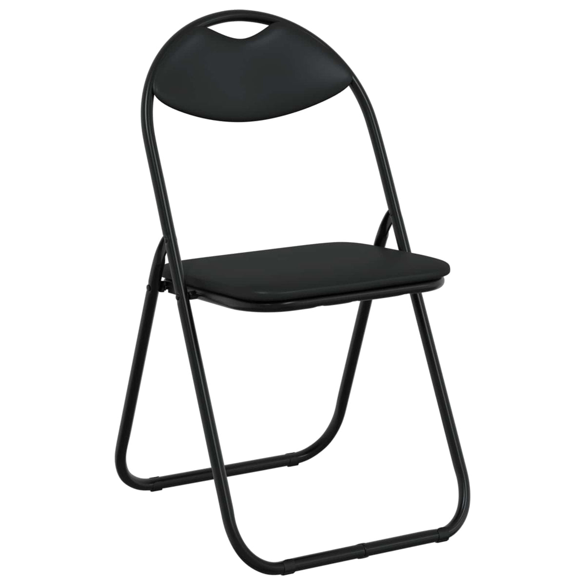 Silla Plegable 2 Uds. Cuero Sintético 48 X 43,5 X 81 Cm